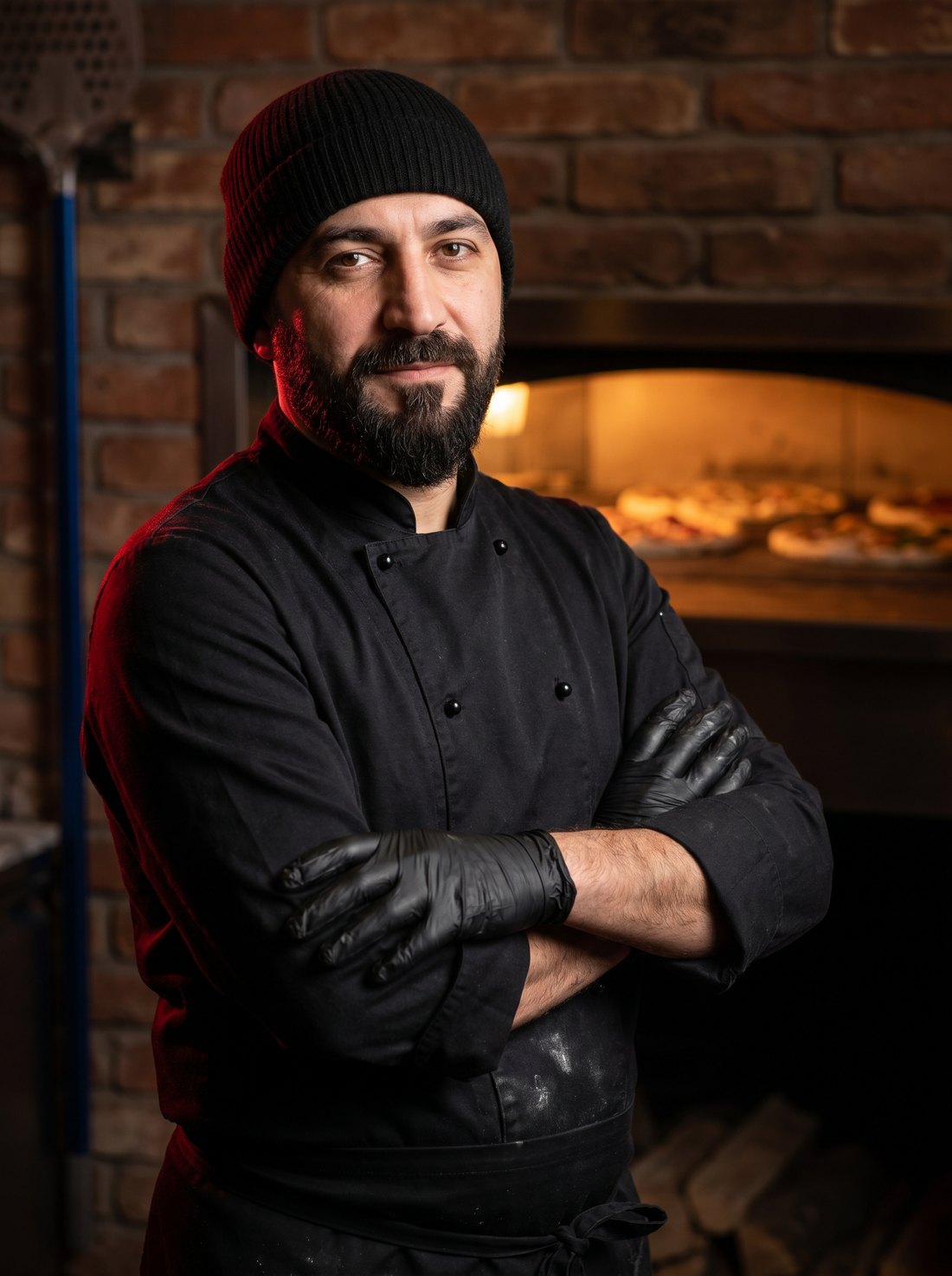 Pizzaiolo am Steinofen